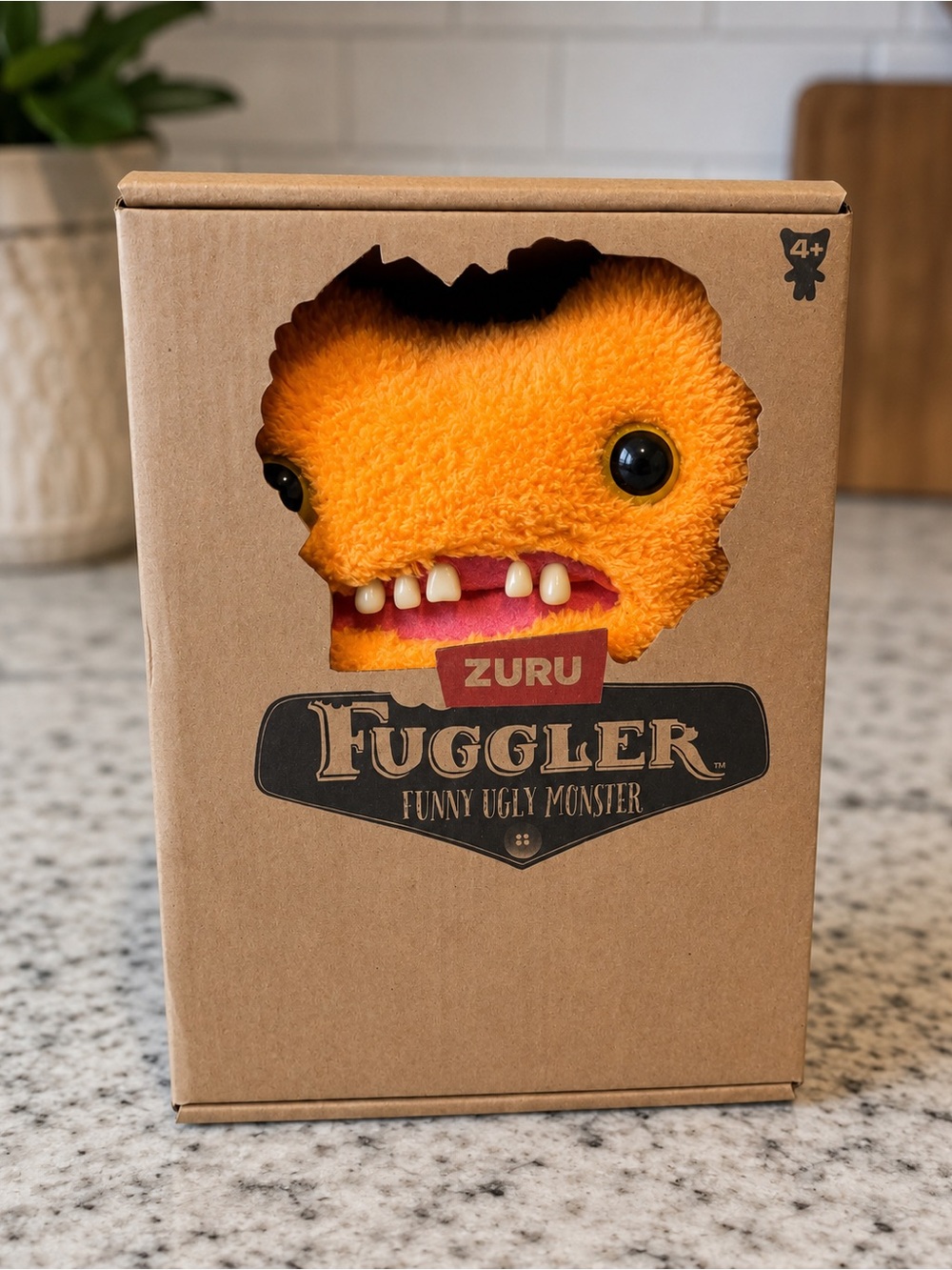ZURU Fuggler Funny Ugly Monster Plush Toy – Orange Monster Collectible in Box